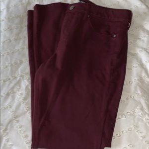Nine West Maroon Gramercy Skinny Jeans
